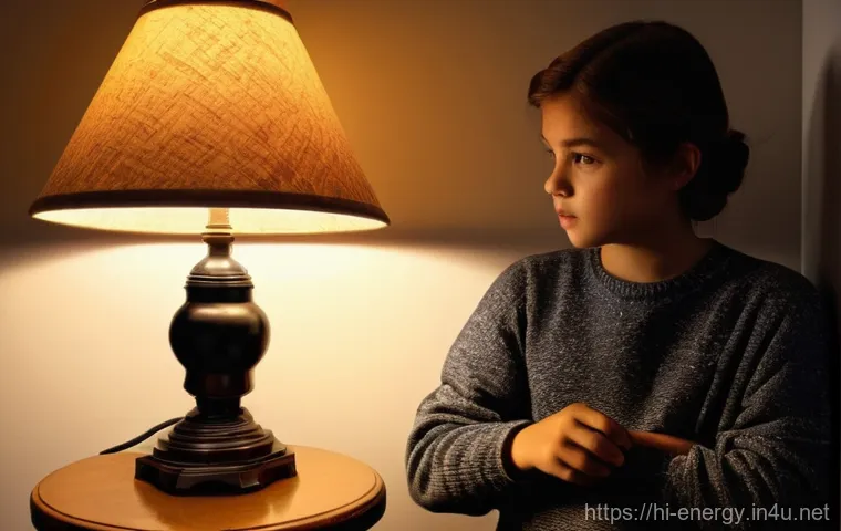 전력 품질 분석 - **Prompt 1: The Frustration of Unstable Power**
    A realistic depiction of a cozy living room at d...