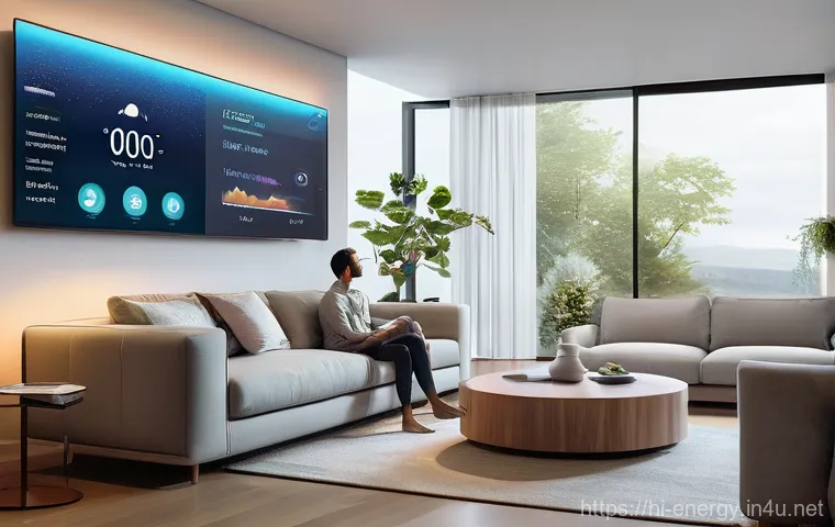 스마트 미터 데이터 분석 - **Prompt: A young professional woman, aged late 20s to early 30s, is comfortably seated at a sleek h...